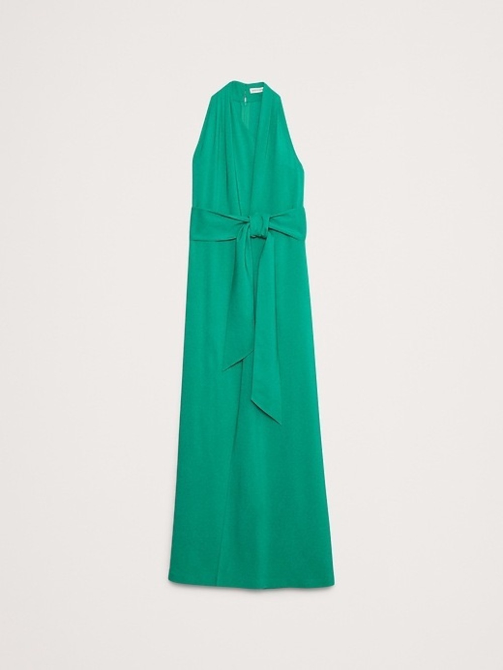 Banana Republic Emerald Green Sleeveless Stretch Crepe  Maxi Wrap Dress - Picture 4 of 13